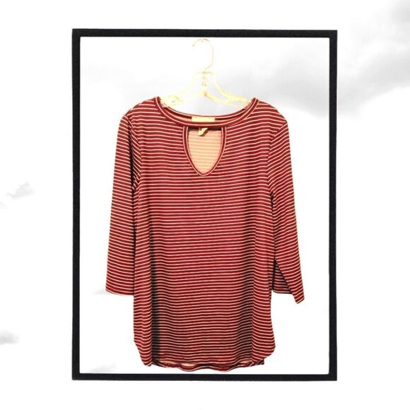 No Comment Plus Size Striped Top - Picture 1 of 7
